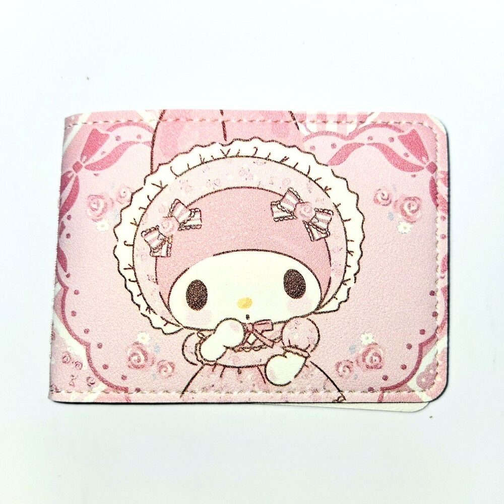 MY MELODY Wallet Kawaii Accessory Compact 2 Id Windows Bifold NEW